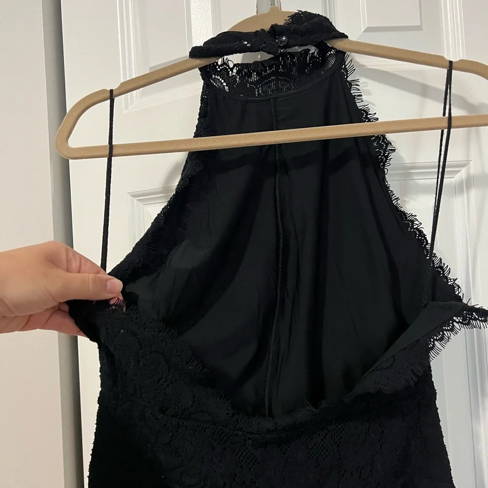 Free People Harper High Neck Halter Lace Dress (Size S) - Picture 7 of 9